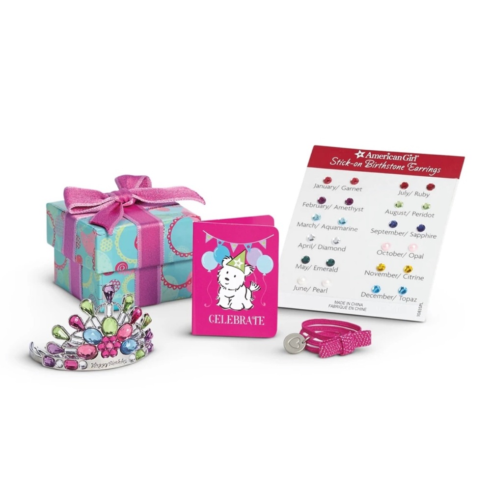 American Girl Pink and Aqua Celebrate Jewelry Gift Set Birthday accessories